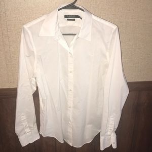 LAUREN Ralph Lauren white button down shirt!